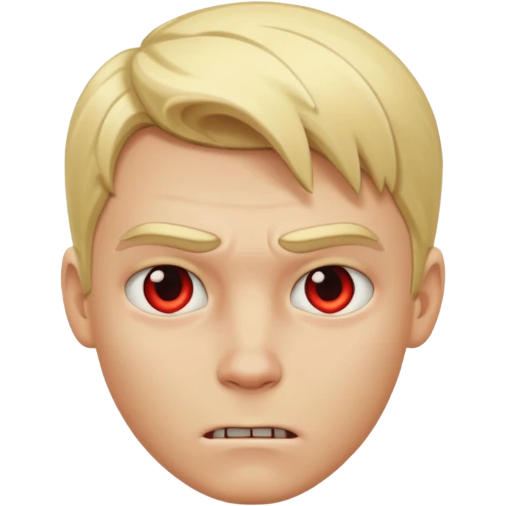 blond white boy but evil emoji