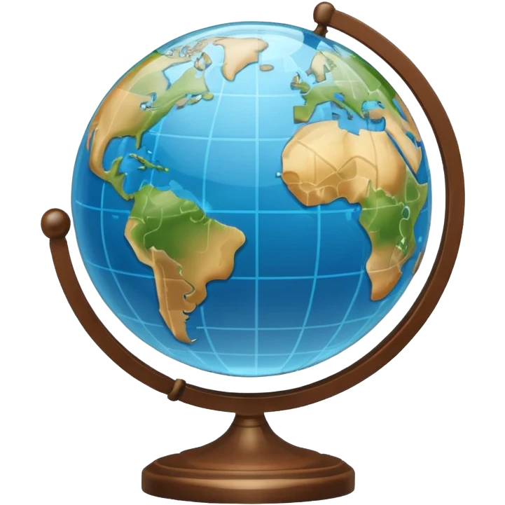 Outline of a  globe emoji