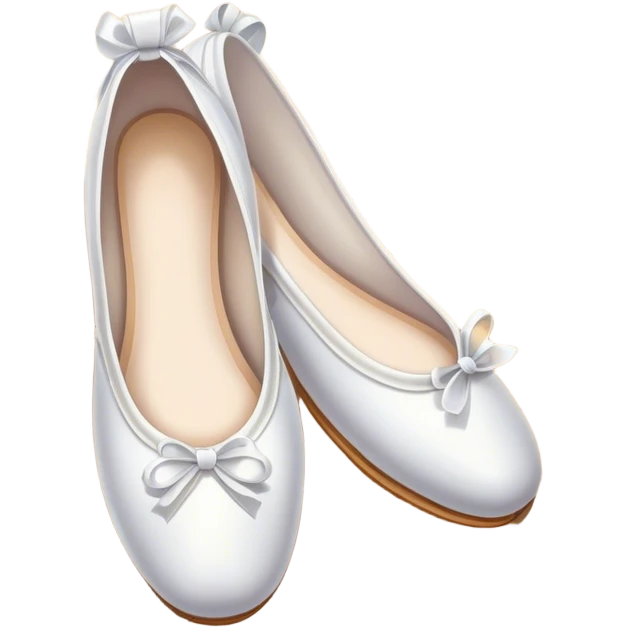 white ballerina shoe emoji