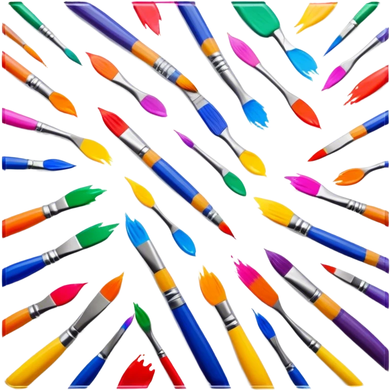 Glass painting icon, hand-painted colorful patterns on a glass surface, visible fine paintbrush and glass object like a vase or decorative plate, bright vibrant colors, no finished artwork, just the painting process, minimalistic style, clean lines, transparent background. emoji