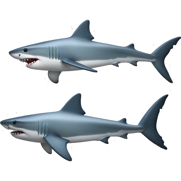 Realistic shark emoji