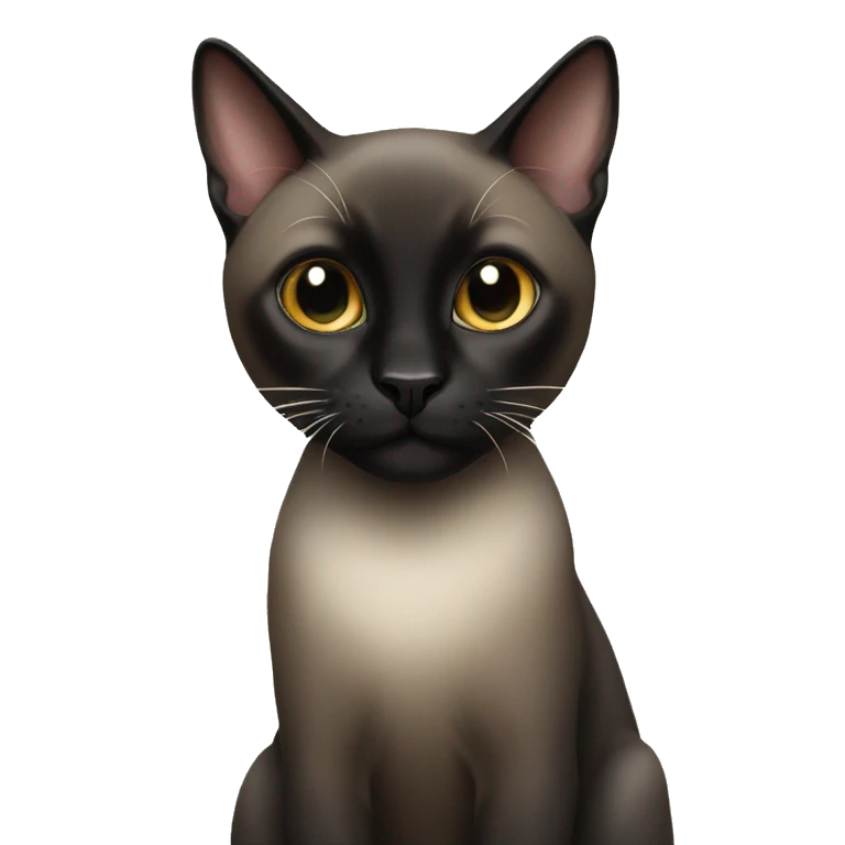 Black Siamese cat emoji