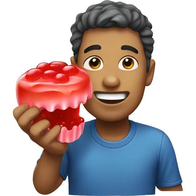 eating jelly emoji