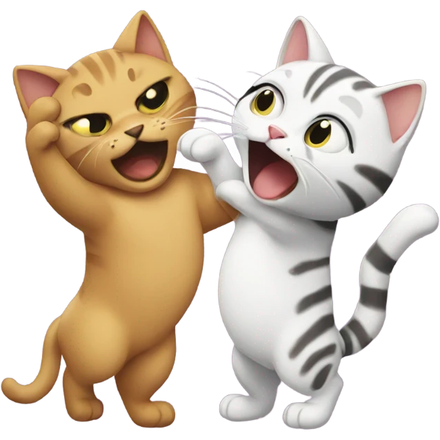 Cat slapping cat emoji