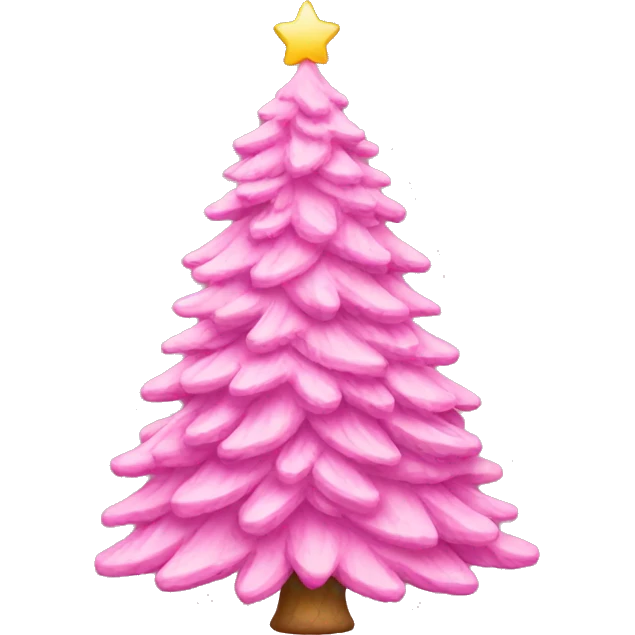 Pink Christmas tree emoji