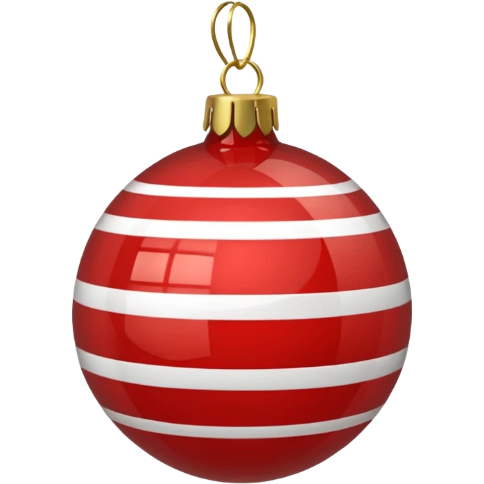 A Red Striped Ornament emoji