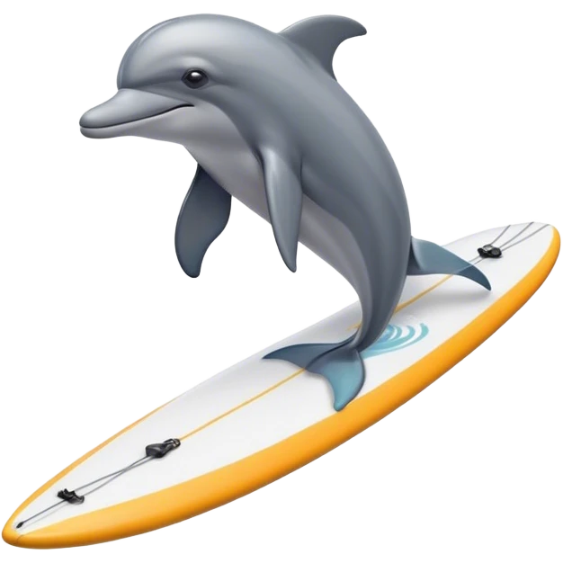 Dolphin on surfboard  emoji