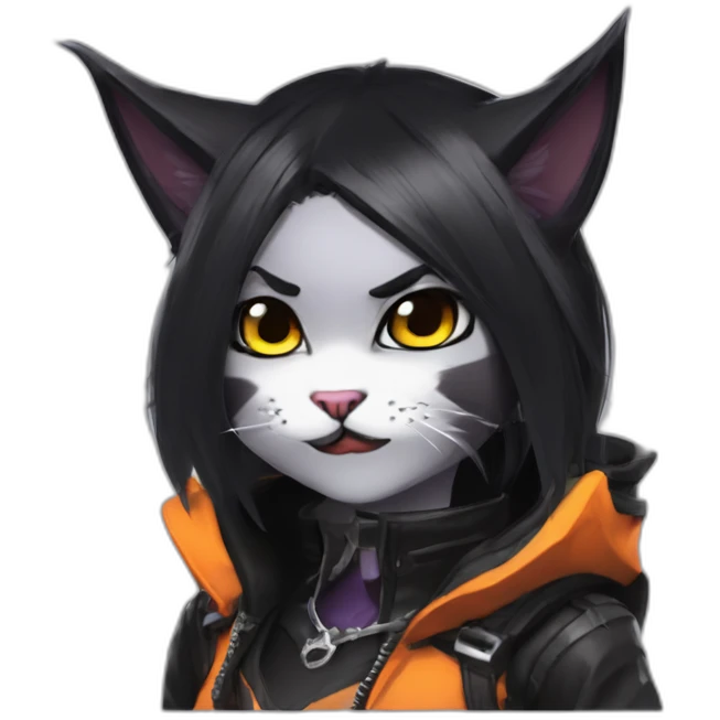 goth nekochan tracer,overwatch,tongue emoji