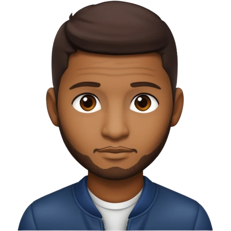 Usher with dark brown hair emoji