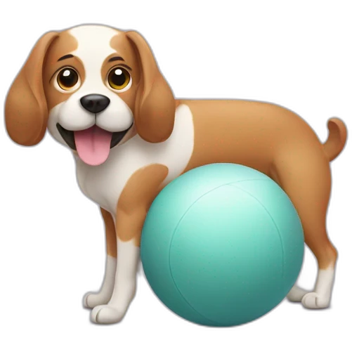 Dog with a pilates ball  emoji