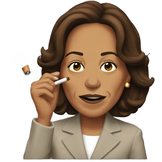 Kamala Harris Smoking A Cigarette  emoji