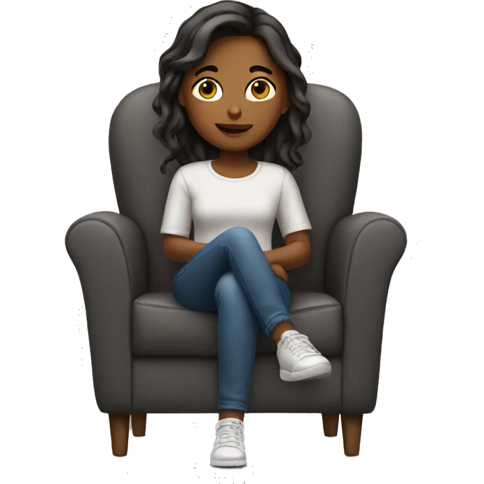 Girl who sit in a Chair  emoji