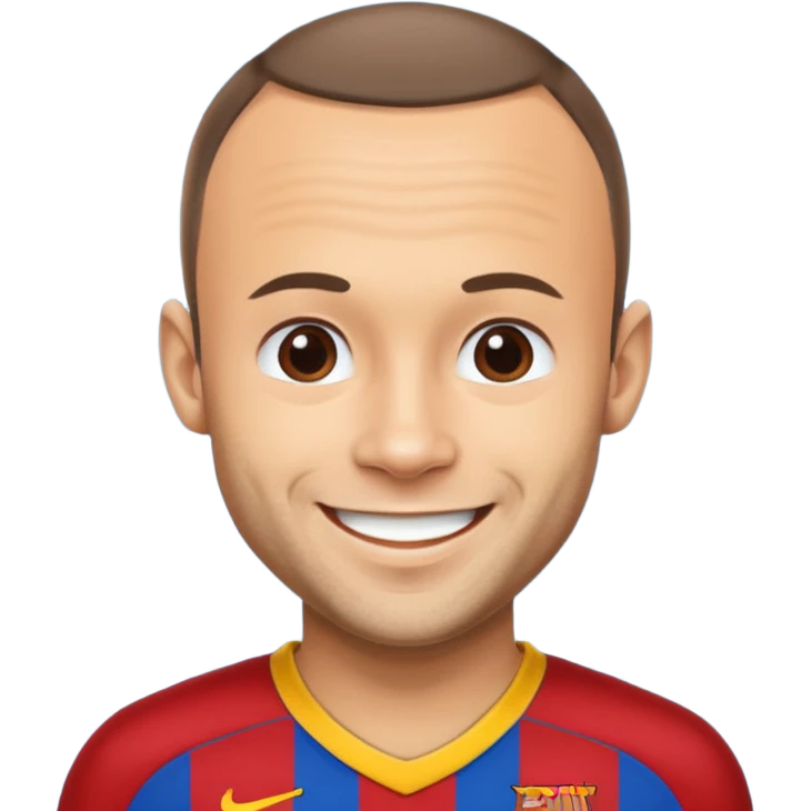 Iniesta football player emoji