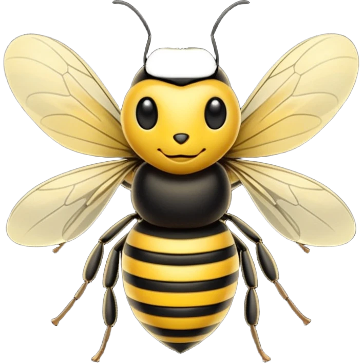 Lebah hitam kuning emoji