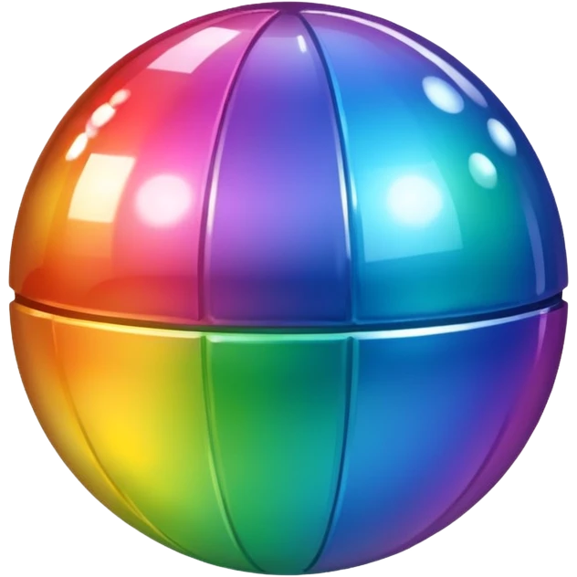 a disco ball with rainbow gradient emoji