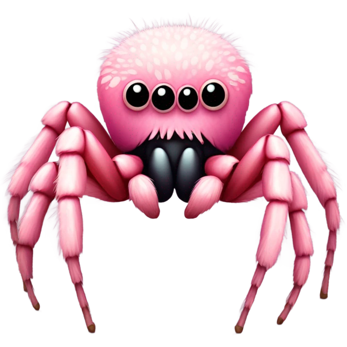 pink thick jumping spider  emoji