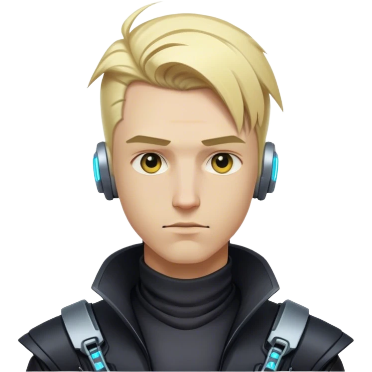 male cyber punk blond  emoji
