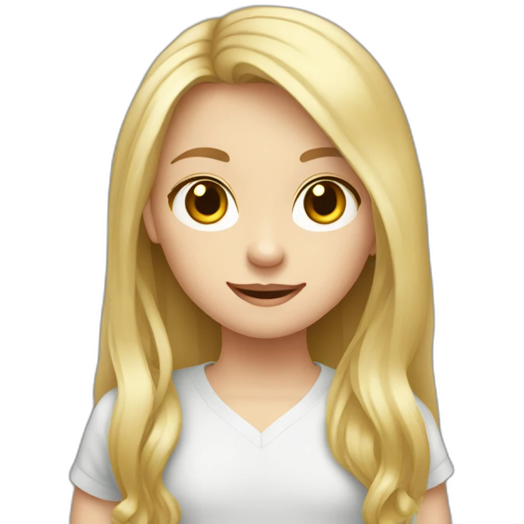 sophie, young pupil with long blond hair in vietnam emoji
