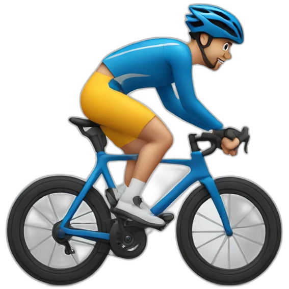 Cyclist doing a wheelie emoji
