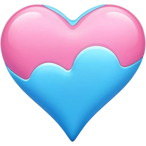 Pink and blue heart  emoji
