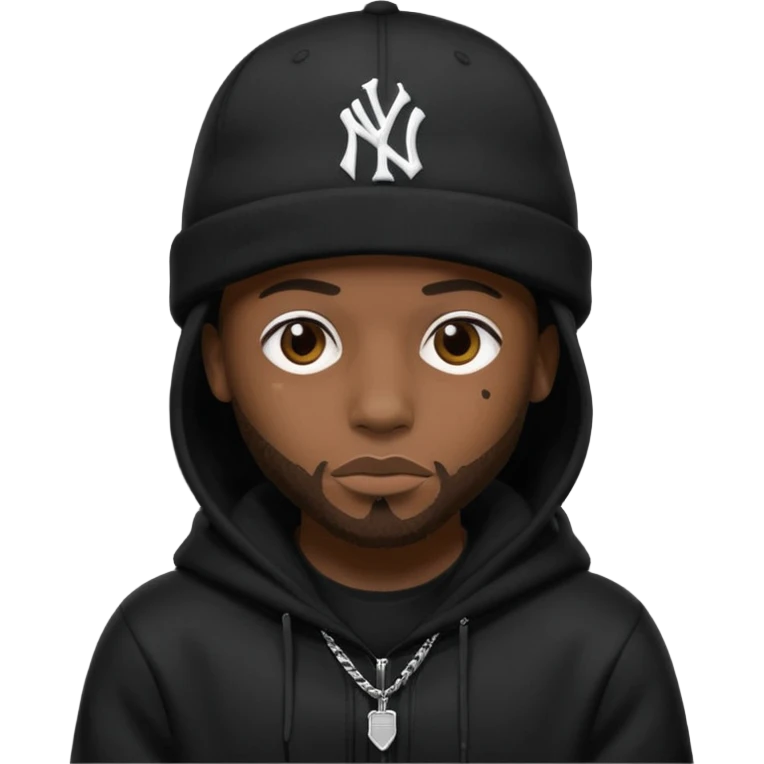 rapper khăn trùm mặt (che miệng) full đen có mũ len hãng MLB
 emoji