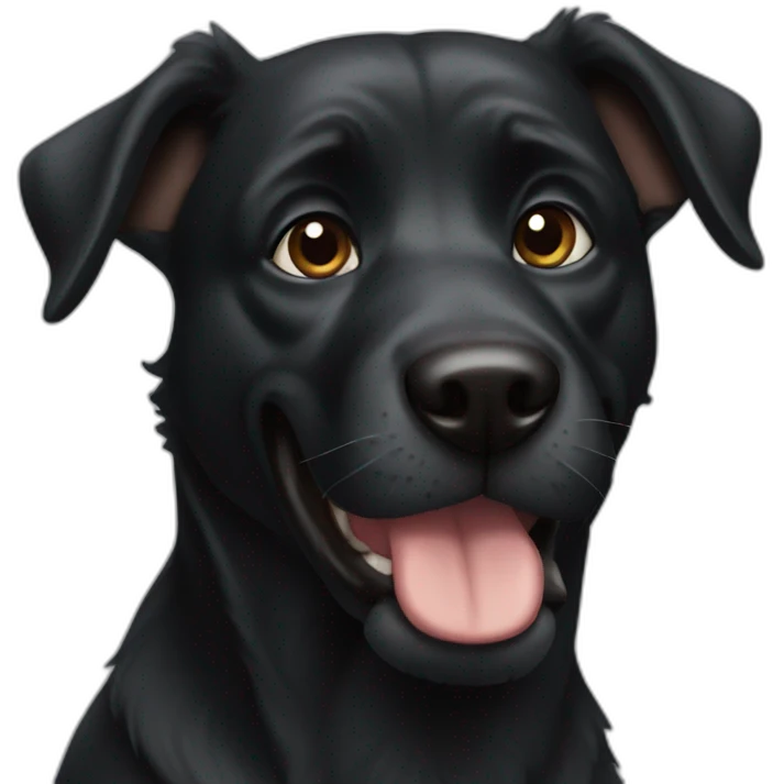 Black dog emoji