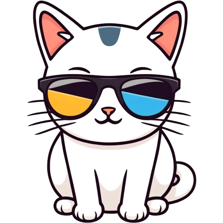 Cat with sunglasses emoji