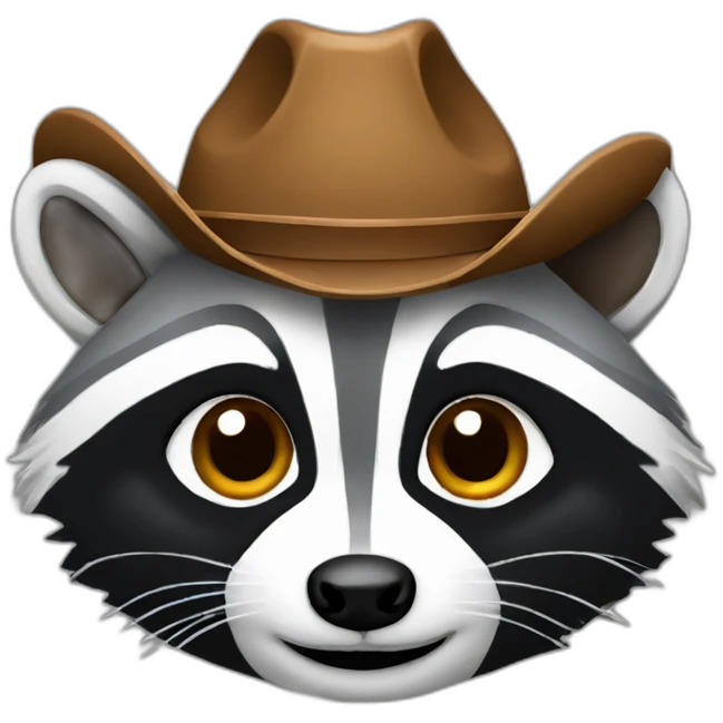 raccoon with a cowboy hat emoji