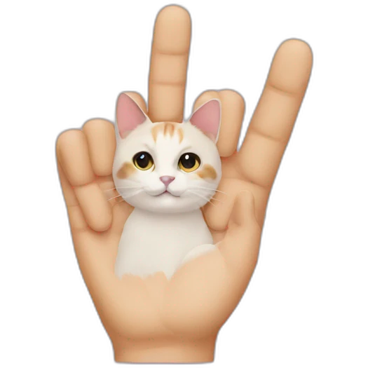 cat finger emoji