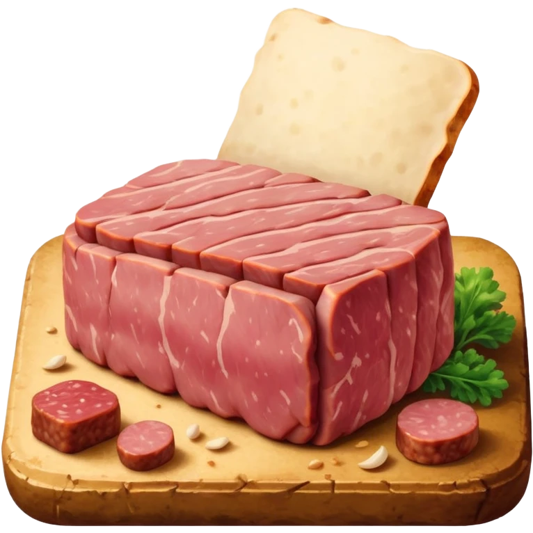 rembrandt painting a spam meat landscape  emoji