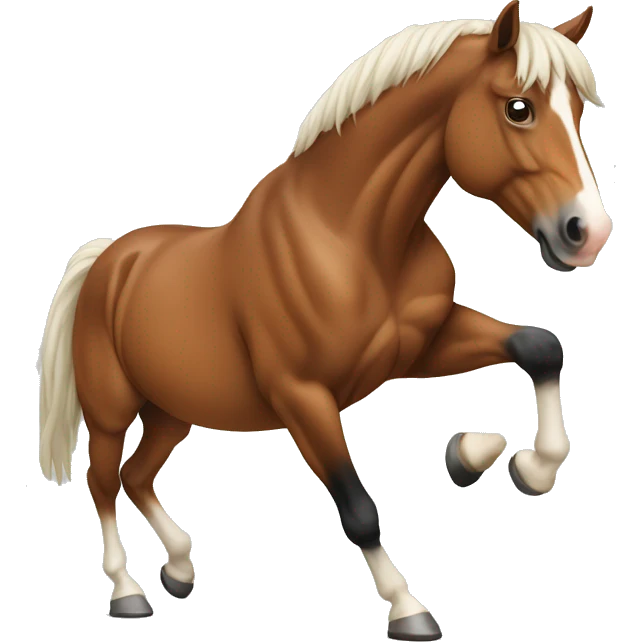 Horse kicking with back legs emoji