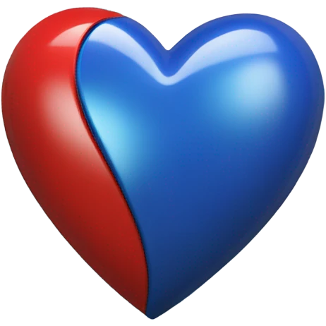 red and blue heart  emoji