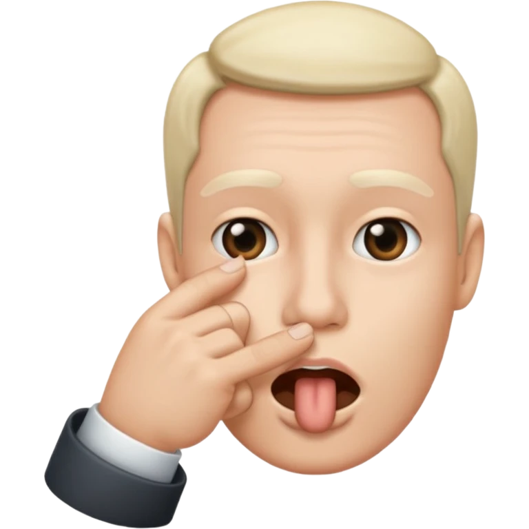 Shush emoji with finger on mouth emoji