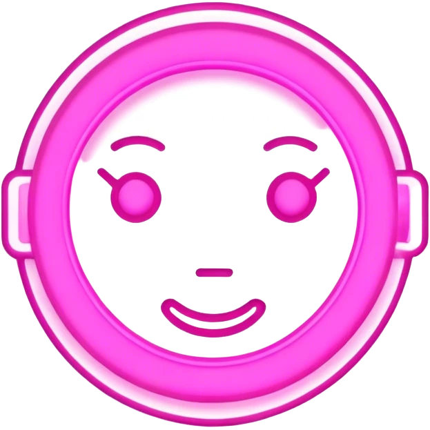 outline pink neon emoji