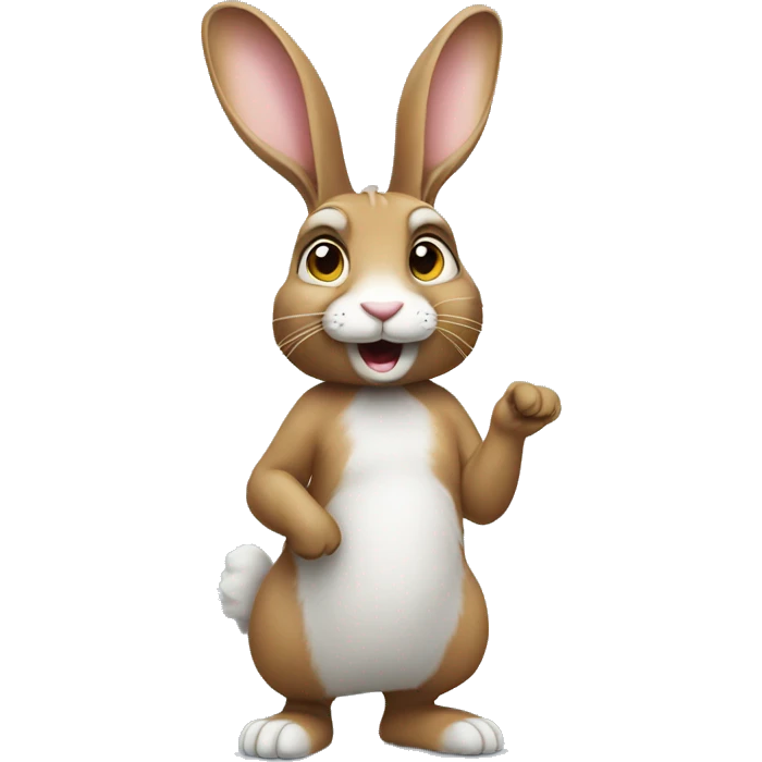 rabbit stands on two legs emoji