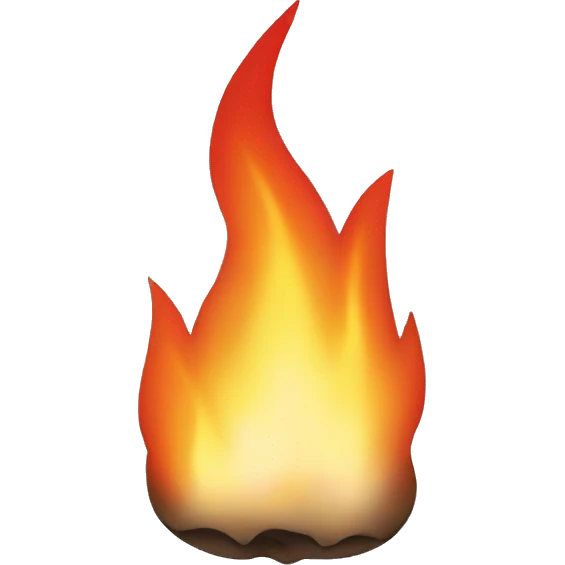 writing flames emoji