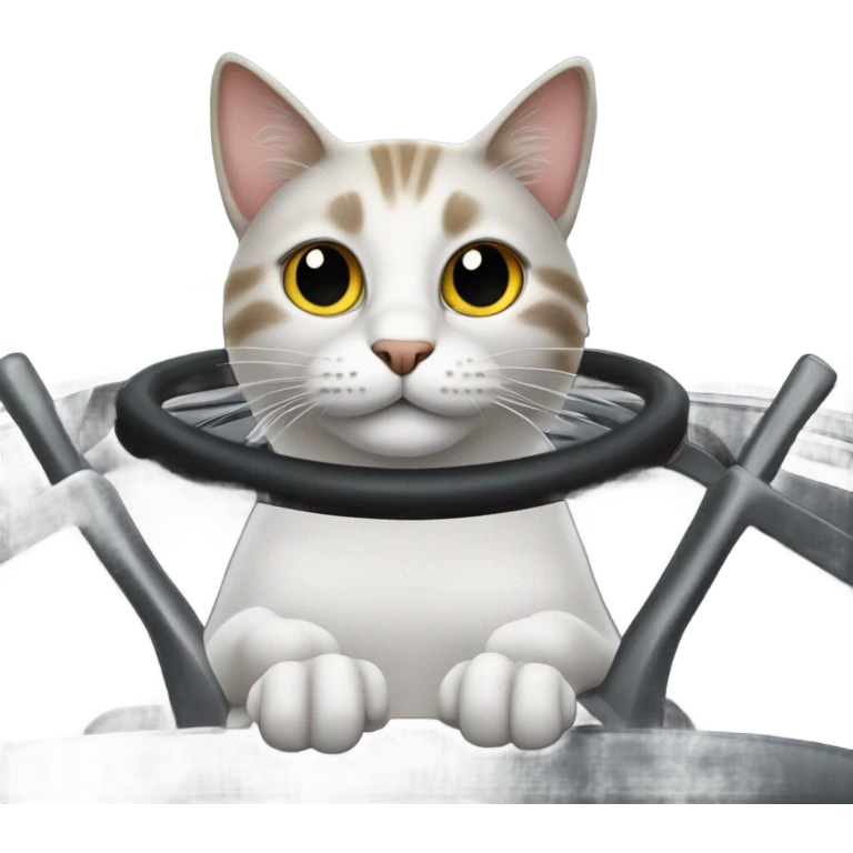 Cat driving car emoji