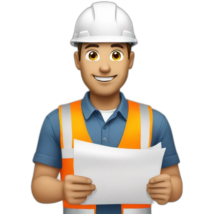  Civil engineer holding a paper emoji