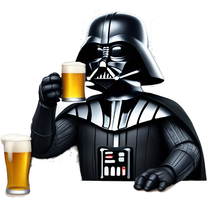 pik Darth vader drinking beer emoji