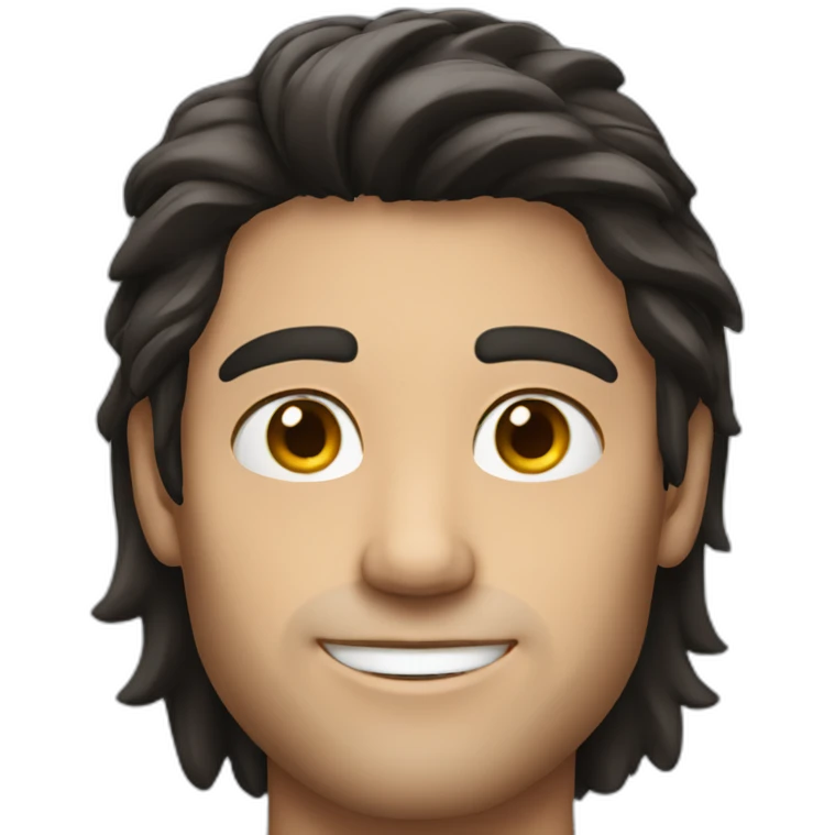 good looking white, athletic male with dark hair emoji