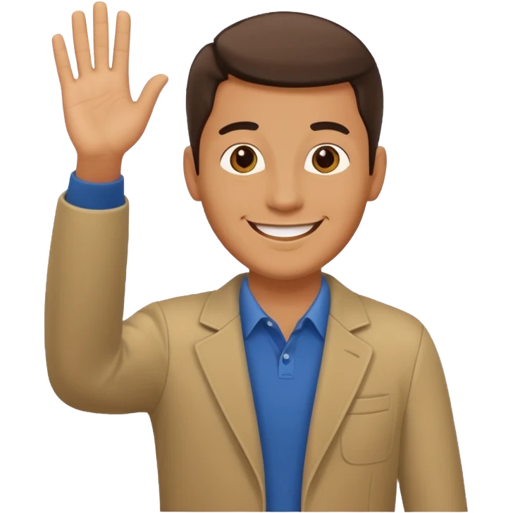 man full body waving emoji