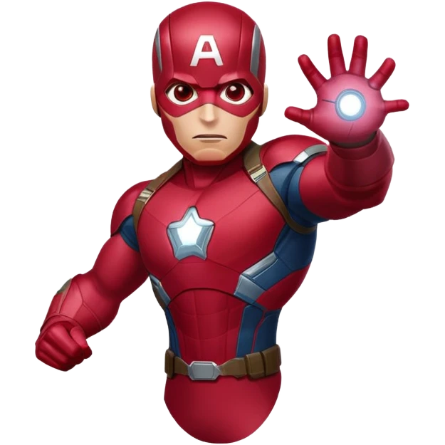 vision marvel body with red face from captain america: civil war emoji