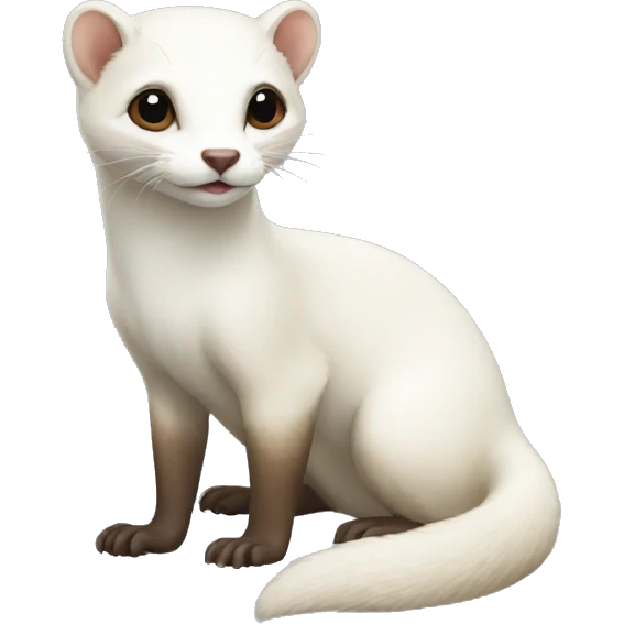 white female stoat emoji