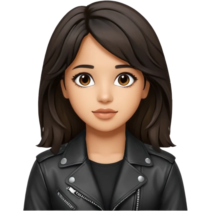camila cabello wear leather jacket emoji