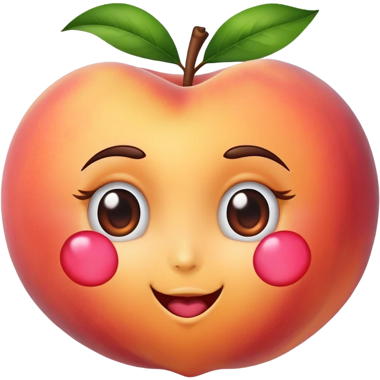 Peach with heart eyes emoji