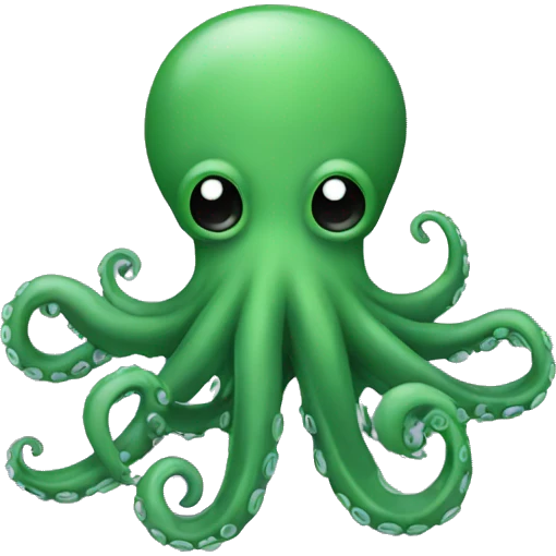 Green octopus  emoji