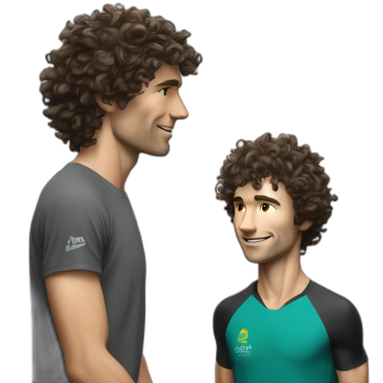 Adam ondra with janja gambret emoji