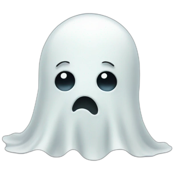 Sad ghost emoji