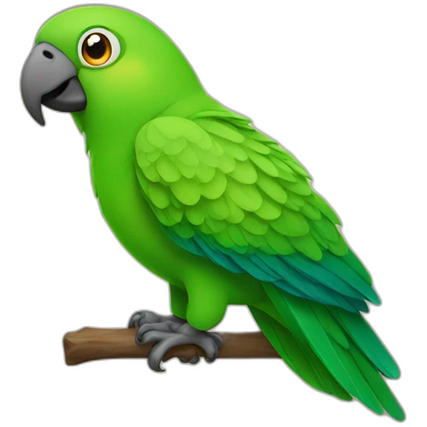 Fat Green parrot emoji