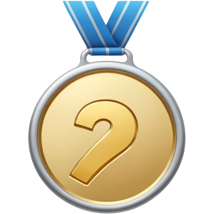 silver medal with no engraved on it emoji